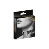 Чёрный чокер с кольцом в форме сердца - Bijoux Pour Toi - купить с доставкой в Копейске