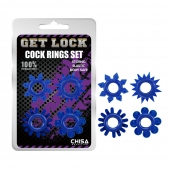 Набор из 4 синих колец Get Lock - Chisa - в Копейске купить с доставкой