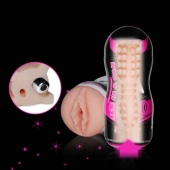 Мастурбатор-вагина Sex In A Can Vibra Vagina Tunnel - Lovetoy - в Копейске купить с доставкой