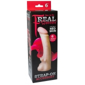 Телесная насадка REAL Standard с усиками на основании - 19 см. - LOVETOY (А-Полимер) - купить с доставкой в Копейске