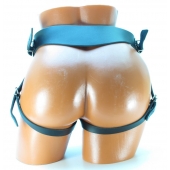 Трусы с фиксацией гигантской насадки кожаными ремешками - БДСМ Арсенал - купить с доставкой в Копейске