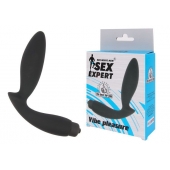 Чёрный вибростимулятор простаты Sex Expert Vibe Pleasure - Sex Expert - в Копейске купить с доставкой