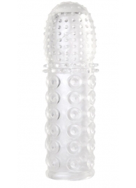 Прозрачная закрытая гелевая насадка - 13,5 см. - Toyfa Basic - в Копейске купить с доставкой