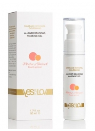 Универсальный массажный гель-смазка Allover Delicious Massage Gel с ароматом персика и аброкоса - 50 мл. - YESforLOV - купить с доставкой в Копейске