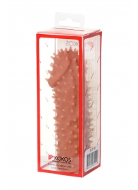 Телесная насадка на фаллос с имитацией шипов KOKOS Extreme Sleeve 07 - 14,7 см. - KOKOS - в Копейске купить с доставкой