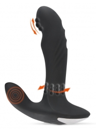 Черный вибромассажер простаты с функцией римминга Plug with Perineum Stimulator - 16,6 см. - Orion - в Копейске купить с доставкой