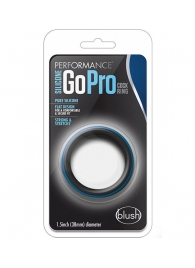 Черно-синее эрекционное кольцо Silicone Go Pro Cock Ring - Blush Novelties - в Копейске купить с доставкой