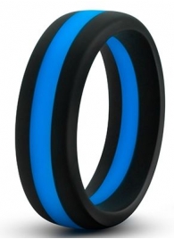 Черно-синее эрекционное кольцо Silicone Go Pro Cock Ring - Blush Novelties - в Копейске купить с доставкой