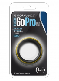 Черно-желтое силиконовое эрекционное кольцо Silicone Go Pro Cock Ring - Blush Novelties - в Копейске купить с доставкой