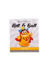 Стимулирующий презерватив-насадка Roll   Ball Banana - Sitabella - купить с доставкой в Копейске