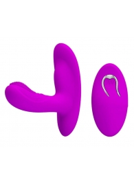 Лиловый вибромассажёр с движущимися шариками Magic Finger - Baile