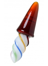 Коническая стеклянная анальная втулка Sexus Glass - 16 см. - Sexus