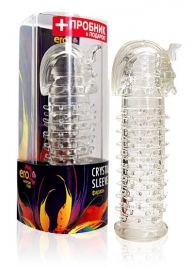 Закрытая прозрачная насадка на пенис Crystal Sleeve Faraon - 13,5 см. - Erowoman-Eroman - в Копейске купить с доставкой