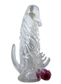 Закрытая прозрачная вибронасадка на пенис Crystal Sleeve Vibe - Erowoman-Eroman - в Копейске купить с доставкой