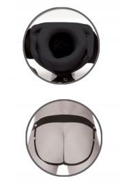 Черный полый страпон унисекс Hollow Strap-On - 14,5 см. - Pipedream - купить с доставкой в Копейске