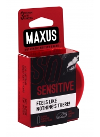 Ультратонкие презервативы в железном кейсе MAXUS Sensitive - 3 шт. - Maxus - купить с доставкой в Копейске
