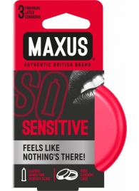 Ультратонкие презервативы в железном кейсе MAXUS Sensitive - 3 шт. - Maxus - купить с доставкой в Копейске