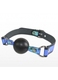 Кляп-шарик на чёрно-синих ремешках - Sitabella - купить с доставкой в Копейске