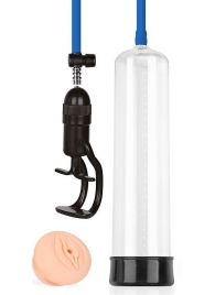 Прозрачная вакуумная помпа Sex Expert с насадкой-вагиной - Sex Expert - в Копейске купить с доставкой