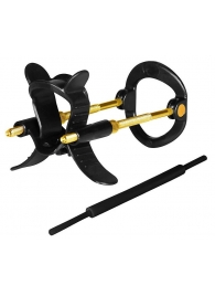 Черно-золотистый экстендер для пениса Sex Expert - Sex Expert - в Копейске купить с доставкой