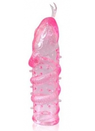 Закрытая рельефная насадка Crystal sleeve snakes в виде змеи с усиками - 14 см. - Erowoman-Eroman - в Копейске купить с доставкой