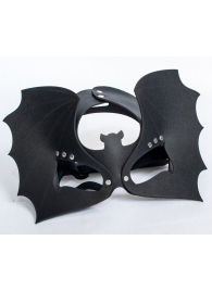 Черная кожаная маска на глаза  Летучая мышь - Sitabella - купить с доставкой в Копейске