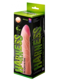 Фаллическая насадка на трусики харнесс - 17,5 см. - LOVETOY (А-Полимер) - купить с доставкой в Копейске