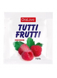 Пробник гель-смазки Tutti-frutti с малиновым вкусом - 4 гр. - Биоритм - купить с доставкой в Копейске