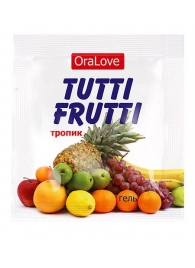 Пробник гель-смазки Tutti-frutti со вкусом тропических фруктов - 4 гр. - Биоритм - купить с доставкой в Копейске