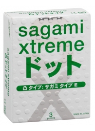 Презервативы Sagami Xtreme SUPER DOTS с точками - 3 шт. - Sagami - купить с доставкой в Копейске