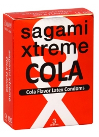 Ароматизированные презервативы Sagami Xtreme COLA - 3 шт. - Sagami - купить с доставкой в Копейске