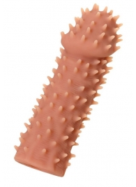 Телесная реалистичная насадка KOKOS Extreme Sleeve 07 с дополнительной стимуляцией - 12,7 см. - KOKOS - в Копейске купить с доставкой