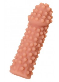 Телесная реалистичная насадка KOKOS Extreme Sleeve 10 с дополнительной стимуляцией - 14,7 см. - KOKOS - в Копейске купить с доставкой