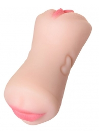 Телесный двусторонний мастурбатор Pretty Mouth - ротик и вагина - ToyFa - в Копейске купить с доставкой
