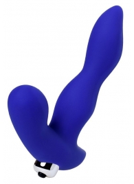 Синий силиконовый вибростимулятор простаты Stroman - 14,5 см. - ToyFa - в Копейске купить с доставкой