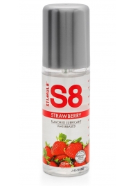 Смазка на водной основе S8 Flavored Lube со вкусом клубники - 125 мл. - Stimul8 - купить с доставкой в Копейске