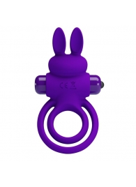 Фиолетовое эрекционное кольцо с вибростимуляцией клитора Vibrant Penis Ring III - Baile - в Копейске купить с доставкой