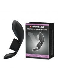 Черное кольцо на пенис с вибрацией Vibration Penis Sleeve - Baile - в Копейске купить с доставкой