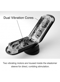 Черный мастурбатор Flip Zero с вибрацией - Tenga - в Копейске купить с доставкой