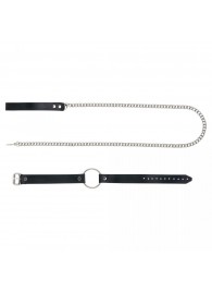 Черный поводок и чокер с кольцом Rada - Rebelts - купить с доставкой в Копейске