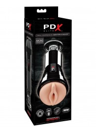 Телесный вибромастурбатор-вагина Cock Compressor Vibrating Stroker - Pipedream - в Копейске купить с доставкой