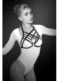 Черная упряжь на грудь Clara - Bijoux Pour Toi - купить с доставкой в Копейске