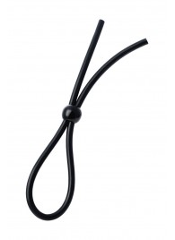 Черное лассо на пенис с одной бусиной - A-toys - в Копейске купить с доставкой