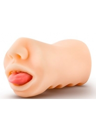 Телесный мастурбатор-ротик с язычком Oral Anne - Blush Novelties - в Копейске купить с доставкой