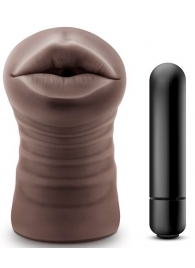 Коричневый мастурбатор-ротик Heather - Blush Novelties - в Копейске купить с доставкой