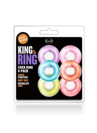 Набор из 6 эрекционных колец King of the Ring - Blush Novelties - в Копейске купить с доставкой