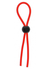 Красное эрекционное лассо с одной бусиной-утяжкой STRETCHY THIN LASSO - Dream Toys - в Копейске купить с доставкой