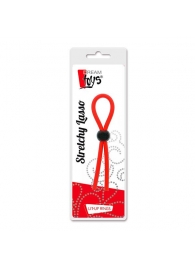 Красное эрекционное лассо с одной бусинкой-утяжкой STRETCHY THICK LASSO - Dream Toys - в Копейске купить с доставкой