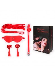 Пикантный набор БДСМ из 4 предметов в красном цвете - Notabu - купить с доставкой в Копейске