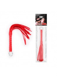 Красная плеть с рукоятью в оплетке - 28 см. - Notabu - купить с доставкой в Копейске